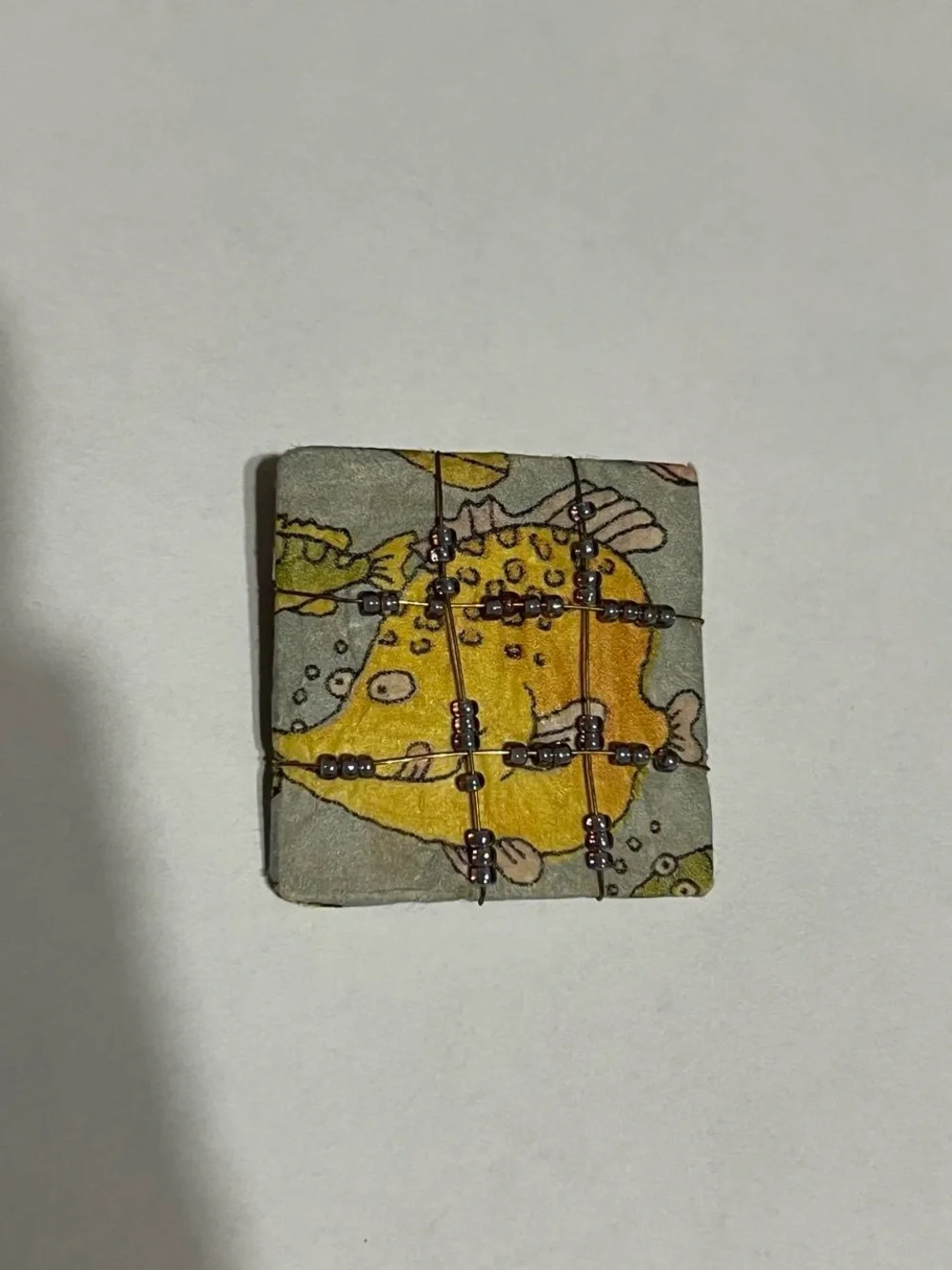 Yellow Puffer Fish Pin - Unbranded